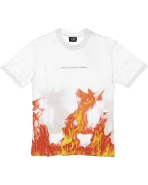 IHS Herren T-Shirt Flames Weib - Weiß