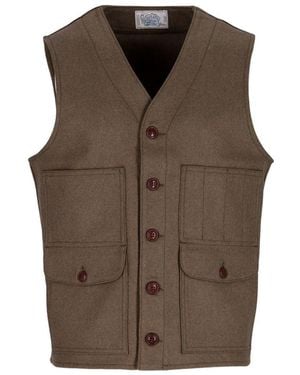chesapeake's Outdoor Wool Vest Greencheck Oregon - Brown