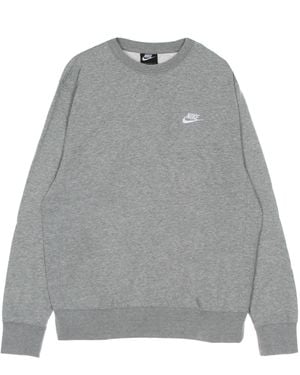 Nike Sudadera Ligera Con Cuello Redondo Para Hombre Sportswear Club - Gris
