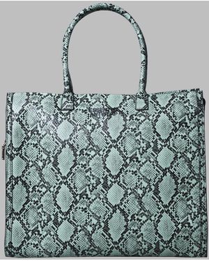 Essentiel Antwerp Hegan Faux Snake Shopper Bag - Blue