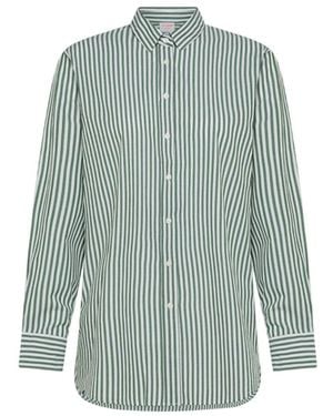 Sun 68 Over Righe Bianco/Verde Shirt S34211 - Blue