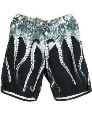 Octopus Herren Bermudashorts Boardshorts Echtgrau - Blau