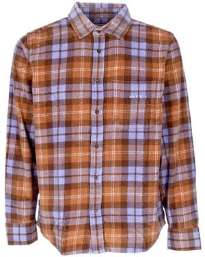 Obey Andrew Camisa De Manga Larga Para Hombre L/Woven Shirt - Rosa