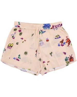 Obey Doodles Short Shorts - Pink
