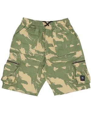 5TATE OF MIND Short Cargo Court Pour Hommes Camouflage - Vert