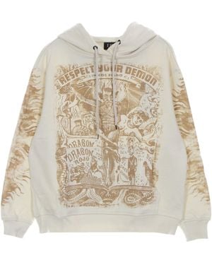 IHS Hombres Hoodie Respetan Su Demonio Hoodie - Neutro