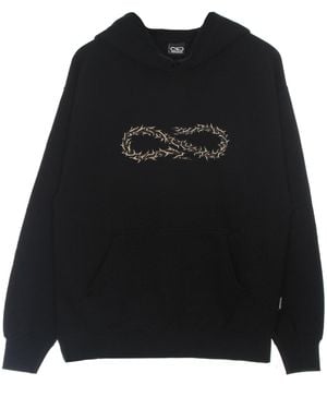 Propaganda Lightweight Hooded Sweatshirt Thorn Logo Hoodie - Black