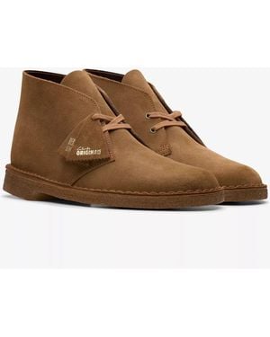 Clarks String Desert Boot 26155481 Cola Suede - Braun