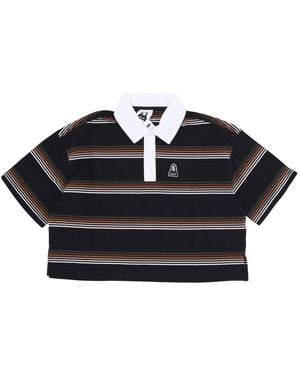 Huf Short Sleeve Polo Run Things Crop Polo Shirt X X-Girl - Black