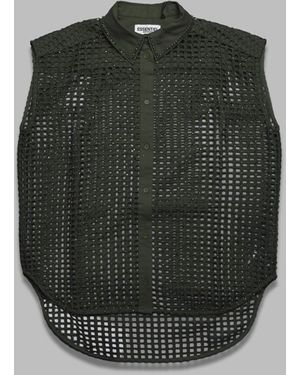 Essentiel Antwerp Harnas Sequin Mesh Shirt - Grijs