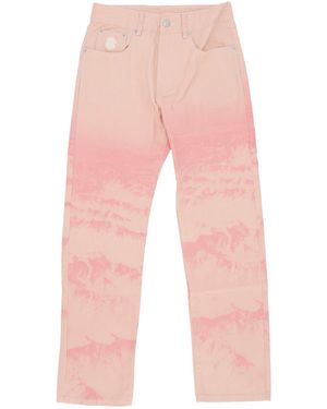 BBCICECREAM Jeans Mountain Imprimer Astro Denim Pant Rose