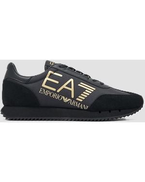EA7 Shoes With Maxi Logo - Black