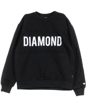Diamond Supply Co. Sudadera Acolchada Con Cuello Redondo Para Hombre Negro