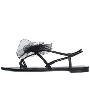 サンダル・ミュール Nensi Dojaka Black nappa leather thong sandals Nensi Dojaka – Corset Sandal Flat – Black | Carla Saint-Barth