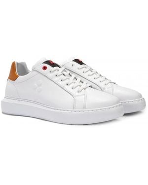 Peuterey Leather Contrast Tallone Cammello Helica 02 Biacm - White
