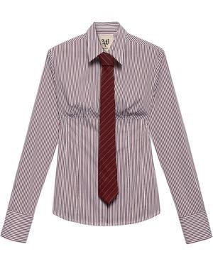 Aniye By Marlon Striped Shirt Frau Mit Krawatte - Mehrfarbig