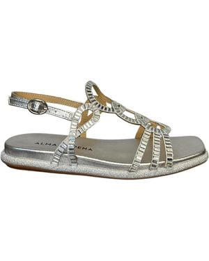 Alma En Pena. Low Sandals - Metallic