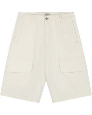 Arte' Cargo En Toile Short En Toile Avec Tasconi - Blanc