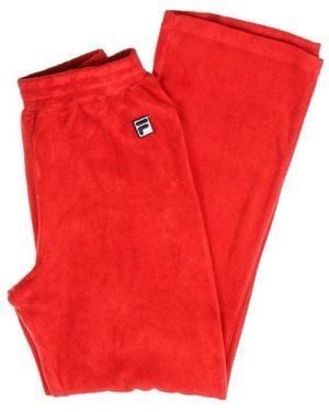 Fila Priscila Pantalon Deportivo Ligero De Pierna Ancha Para Mujer - Rojo