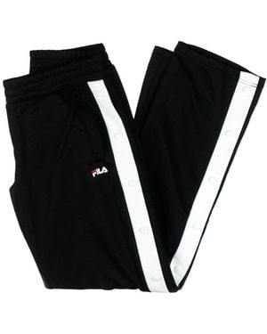 Fila Victoria Buttoned Track Fleece Tracksuit Pants - Black