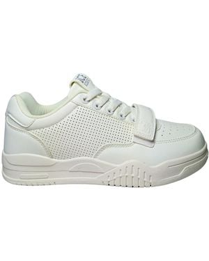 Iceberg Shoes Adult Color. Leather Upper, Perforated Details, Closure With Laces, Additional Velcro Strap - White