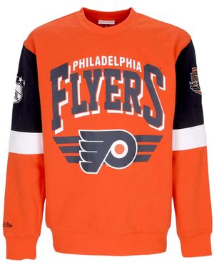 Mitchell & Ness Crewneck Sweatshirt Nhl All Over Crew 3.0 Phifly - Orange