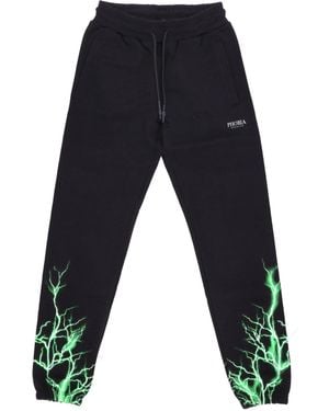 Phobia Pantalones De Chandal Ligeros Para Hombre Pantalones Lightning Negro/Verde - Azul
