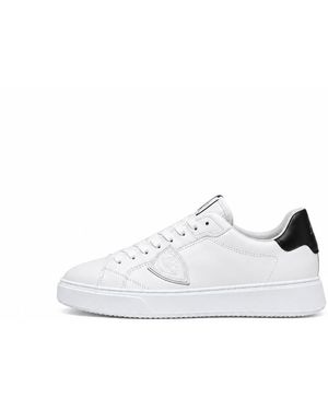 Philippe Model Schoenen ,Wit ,Leer Temple Sneaker