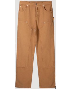 GARMENT WORKSHOP Dubbele Knie Werkbroek - Naturel