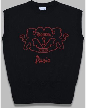 VAQUERA Femme Mini Gilet Tricot - Bleu