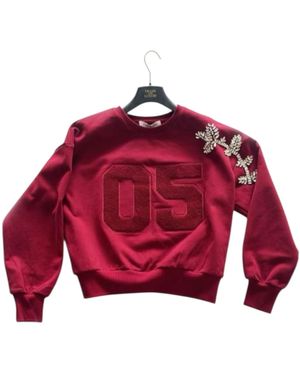 Trash and Luxury Sweatshirt With Applications - Red