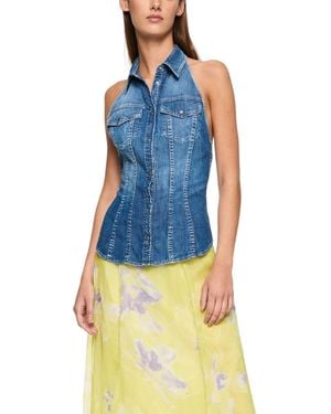 Dondup Camisas Media Denim - Azul