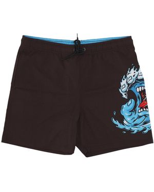Santa Cruz Screaming Wave Swimshort Swim Shorts - Black