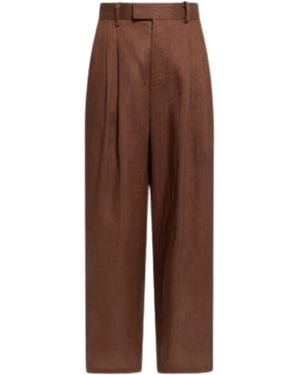 WEILI ZHENG Pants Double Pinces - Brown