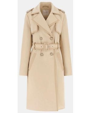 Guess Trench With Belt - Natural