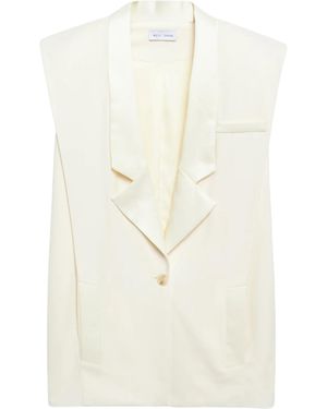 WEILI ZHENG Maxi Gilet - White