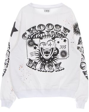 IHS Herren Leichtes Sweatshirt Wahlen Sie Ihre Maske Sweatshirt Weib - Weiß
