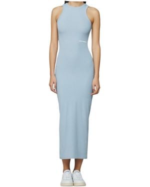hinnominate Long Ribbed Dress A Canoe - Blue