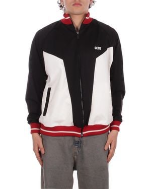 Gcds Sweatshirt C1Meqe116C008 999A Color Block Track Jkt - Black