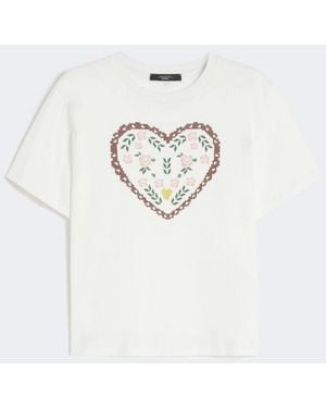 Max Mara T-Shirt With Print - White