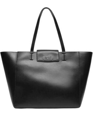 Calvin Klein Sac Cabas Moyen Ck Push - Noir