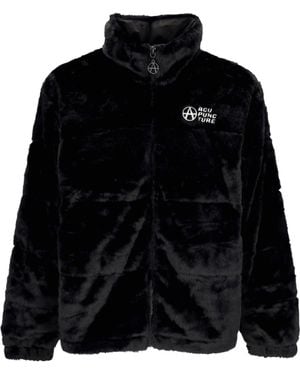 Acupuncture Fur Logo Jacket - Black