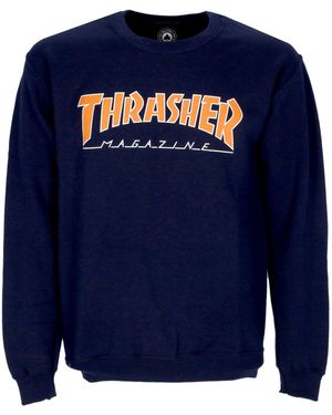 Thrasher Outlined Crewneck Sweatshirt - Blue