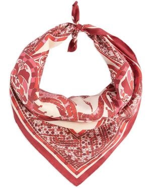 La DoubleJ Printed Foulard Scarf - Pink