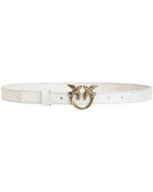 Pinko Belt Love Berry Leather M - White