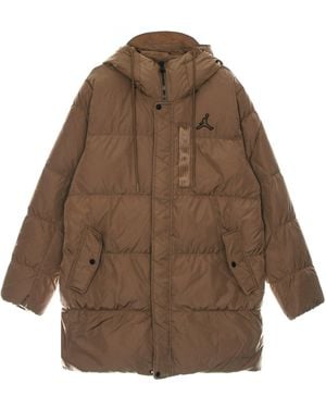 Nike Essential Statement Down Parka Long Down Jacket - Brown