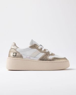 Date Sneakers Date W431-Cp-Lm-Pl Court Platform Laminated Platform - Natural