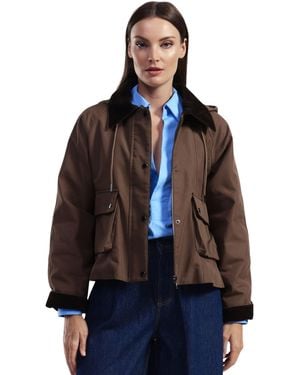 Dixie Bomber Velvet Collar - Blue