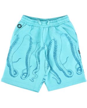 Octopus Short Pants Dyed Sweatshort - Blue