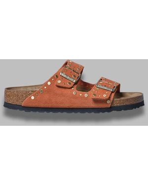 Birkenstock Arizona Niet Dunkel Rost, Wildleder - Grau